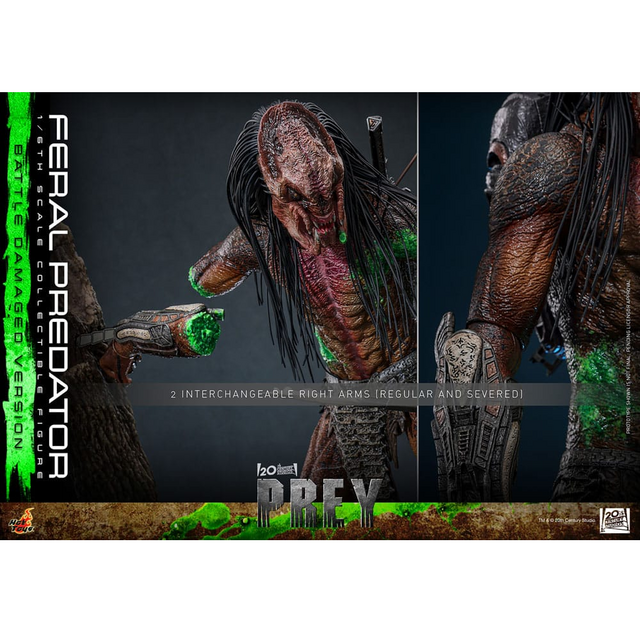 Prey Action Figure 1/6 Feral Predator (Battle Damaged Version) 37cm