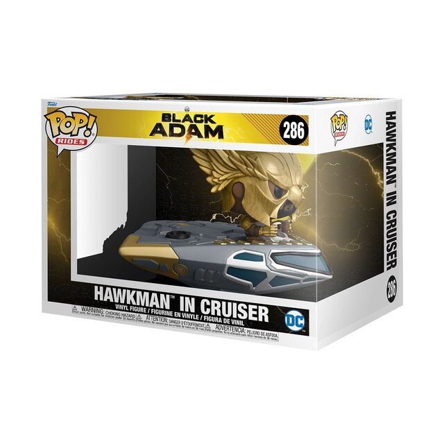 POP! Rides Black Adam Hawkman in Cruiser Deluxe Vinyl Figure 15cm