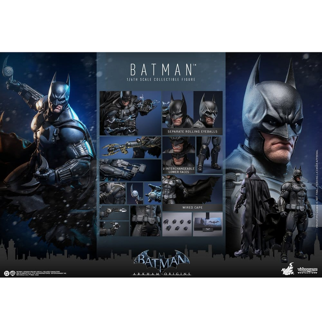 Batman Arkham Origins Videogame Masterpiece Action Figure 1/6 Batman 33cm