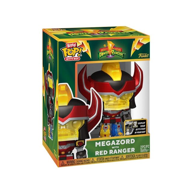 POP! Bitty Bot Mighty Morphin Power Rangers Megazord with Red Ranger Vinyl Figure 12cm