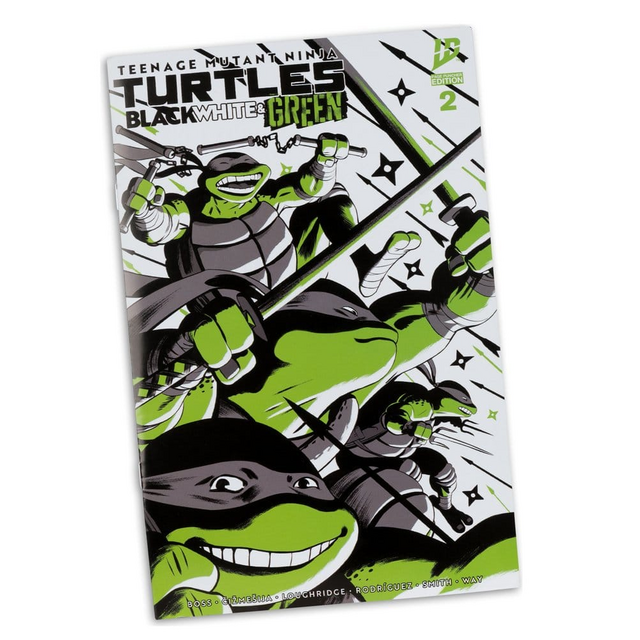 Teenage Mutant Ninja Turtles (Black White & Green) Page Punchers Michelangelo Action Figure 13cm