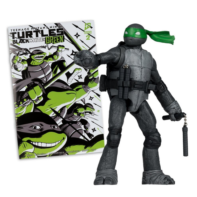 Teenage Mutant Ninja Turtles (Black White & Green) Page Punchers Michelangelo Action Figure 13cm