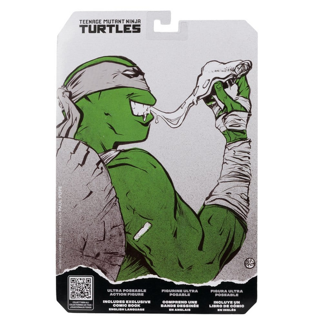 Teenage Mutant Ninja Turtles (Black White & Green) Page Punchers Michelangelo Action Figure 13cm