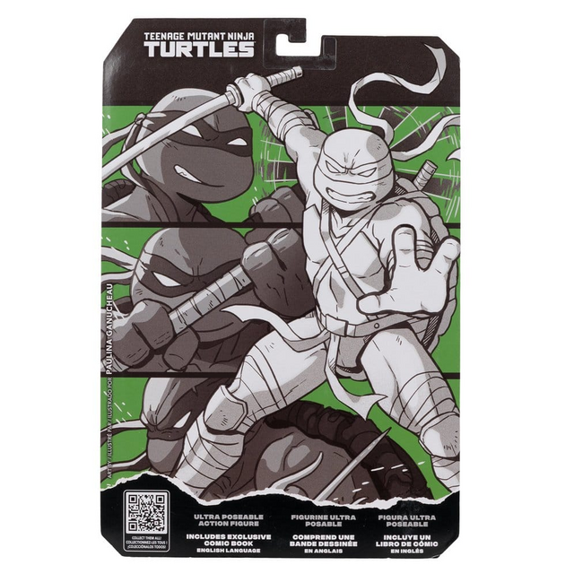 Teenage Mutant Ninja Turtles (Black White & Green) Page Punchers Leonardo Action Figure 13cm