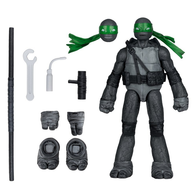 Teenage Mutant Ninja Turtles (Black White & Green) Page Punchers Donatello Action Figure 13cm