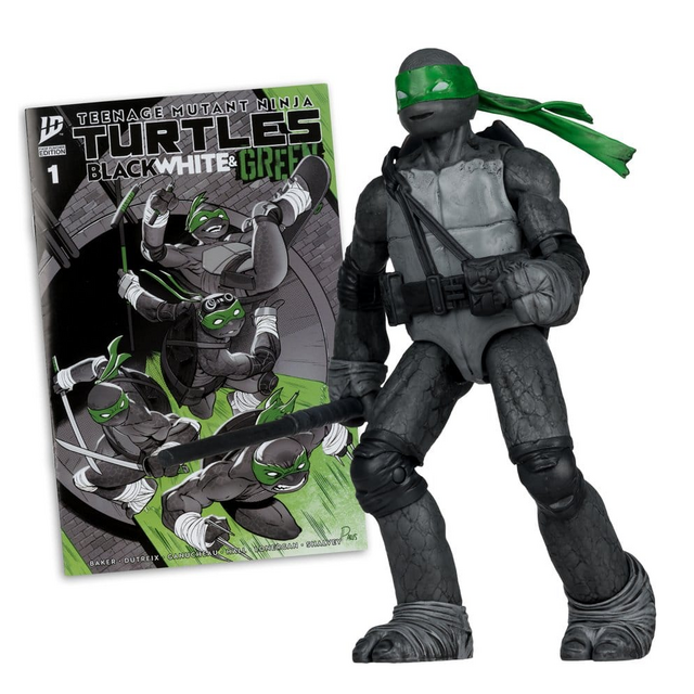 Teenage Mutant Ninja Turtles (Black White & Green) Page Punchers Donatello Action Figure 13cm