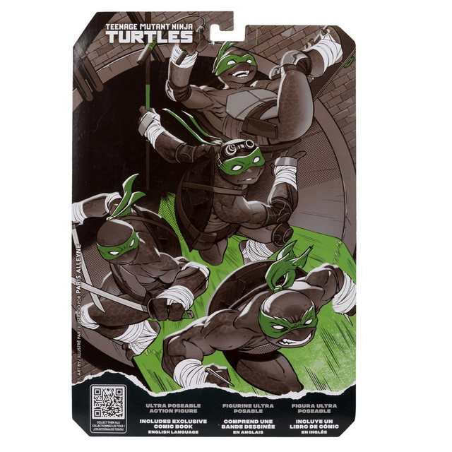 Teenage Mutant Ninja Turtles (Black White & Green) Page Punchers Donatello Action Figure 13cm