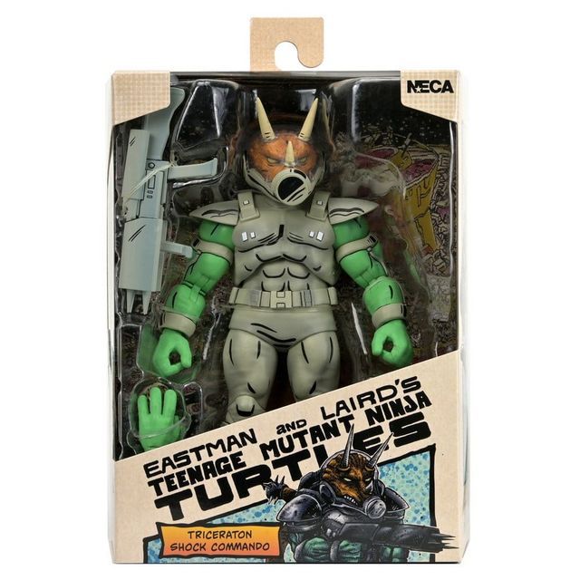 NECA Teenage Mutant Ninja Turtles Triceraton Shock Commando (Mirage Comics) Action Figure 18cm