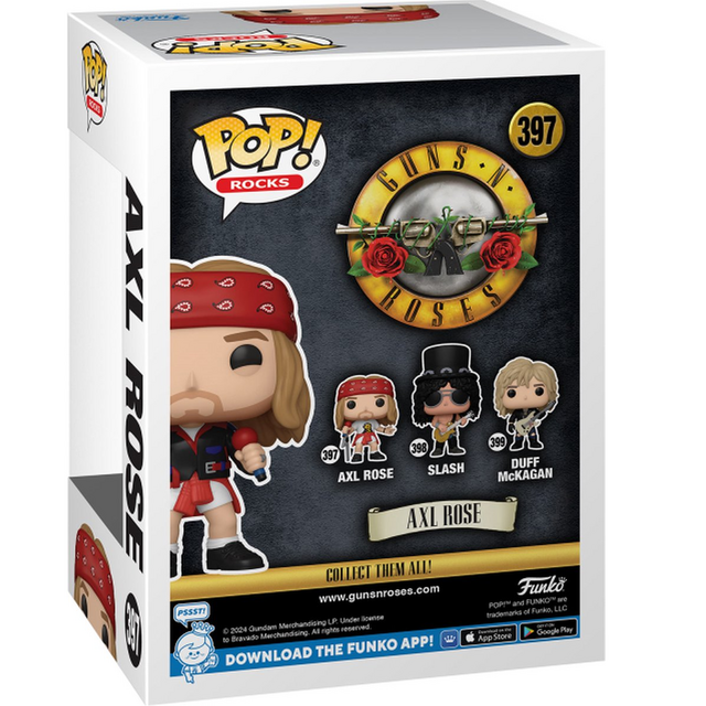 POP! Rocks Guns N' Roses Axl Rose (1980's) #397 Vinyl Figure 10cm