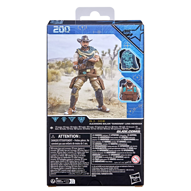 G.I. Joe Classified Series #200 Alejandro Balam "Sundown" Luna Mendoza Action Figure 15cm