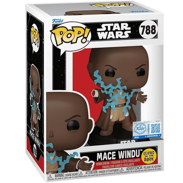POP! Star Wars Mace Windu #788 Bobblehead (Exclusive Glow in the Dark) 9cm