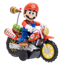 The Super Mario Galaxy Movie Mario Action Figure with Pull Back Motorcycle
