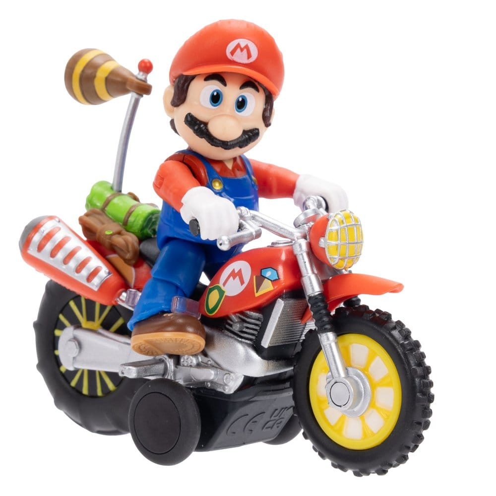Jakks Pacific Super Mario with Pull Back Motorcycle