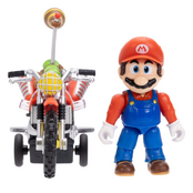 The Super Mario Galaxy Movie Mario Action Figure with Pull Back Motorcycle