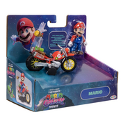 The Super Mario Galaxy Movie Mario Action Figure with Pull Back Motorcycle
