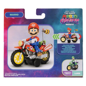 The Super Mario Galaxy Movie Mario Action Figure with Pull Back Motorcycle