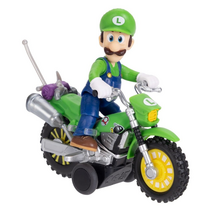 The Super Mario Galaxy Movie Luigi Action Figure with Pull Back Motorcycle