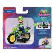 The Super Mario Galaxy Movie Luigi Action Figure with Pull Back Motorcycle