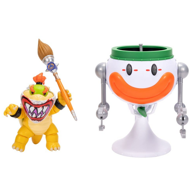 The Super Mario Galaxy Movie Action Figure Bowser Jr. with Clown Car 13cm