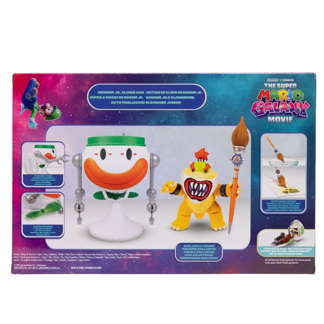 The Super Mario Galaxy Movie Action Figure Bowser Jr. with Clown Car 13cm