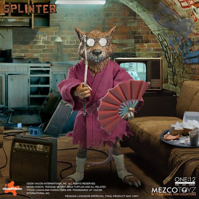 One:12 Collective Teenage Mutant Ninja Turtles Splinter Action Figure 17cm