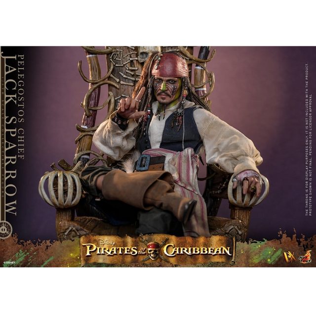 Pirates of the Caribbean: Dead Man's Chest 1/6 Pelegostos Chief Jack Sparrow Action Figure 30cm