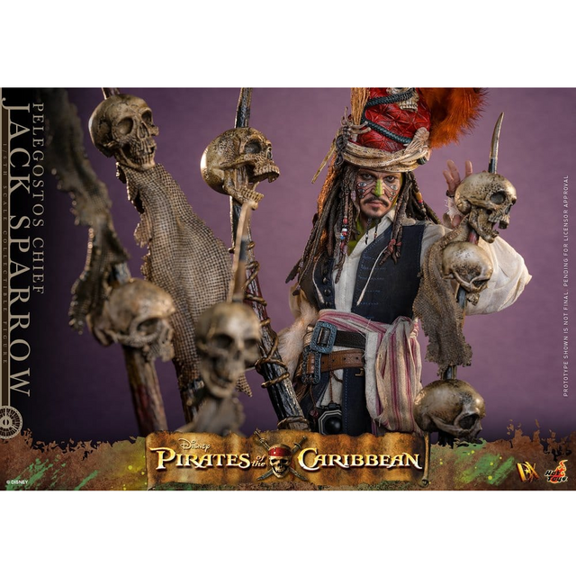 Pirates of the Caribbean: Dead Man's Chest 1/6 Pelegostos Chief Jack Sparrow Action Figure 30cm