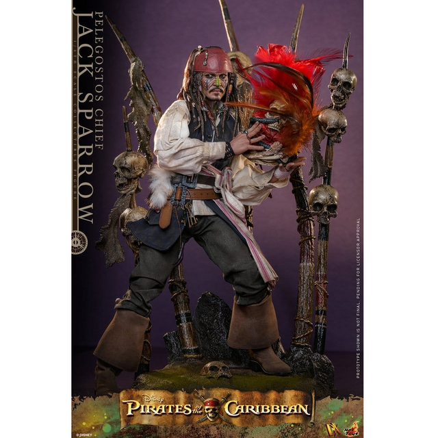 Pirates of the Caribbean: Dead Man's Chest 1/6 Pelegostos Chief Jack Sparrow Action Figure 30cm