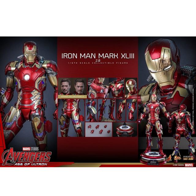 Avengers: Age of Ultron Movie Masterpiece Diecast Iron Man Mark XLIII (2.0) Action Figure 32cm