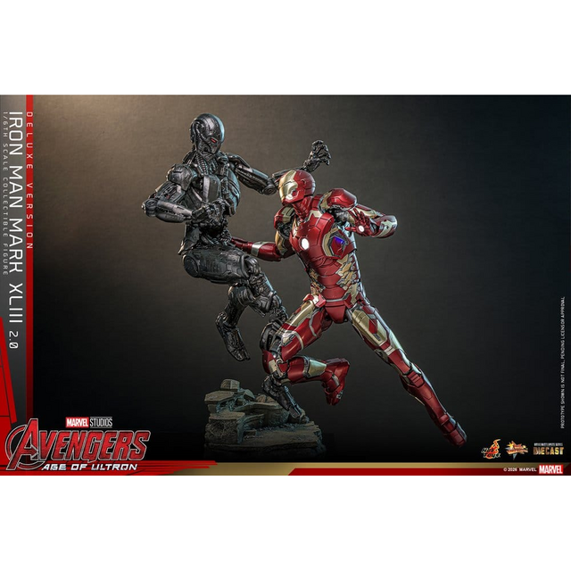 Avengers: Age of Ultron Movie Masterpiece Diecast Iron Man Mark XLIII (2.0) Deluxe Version Action Figure 32cm