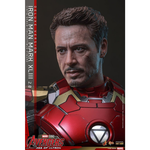 Avengers: Age of Ultron Movie Masterpiece Diecast Iron Man Mark XLIII (2.0) Deluxe Version Action Figure 32cm