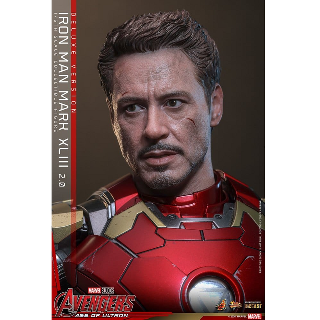 Avengers: Age of Ultron Movie Masterpiece Diecast Iron Man Mark XLIII (2.0) Deluxe Version Action Figure 32cm