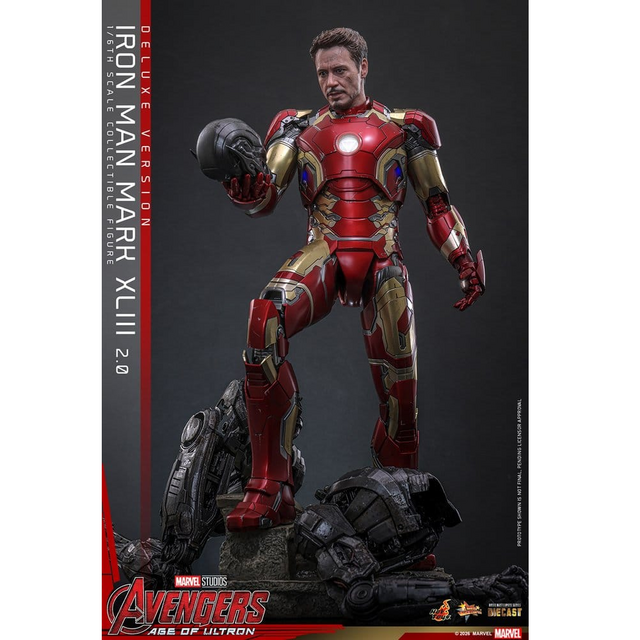 Avengers: Age of Ultron Movie Masterpiece Diecast Iron Man Mark XLIII (2.0) Deluxe Version Action Figure 32cm