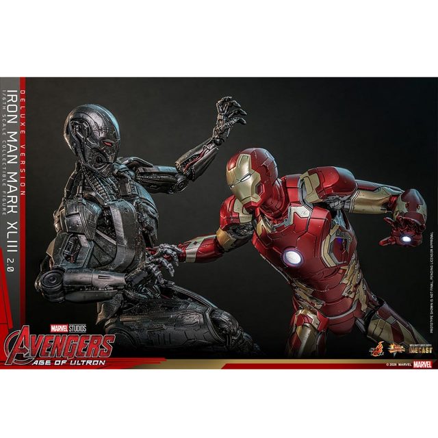 Avengers: Age of Ultron Movie Masterpiece Diecast Iron Man Mark XLIII (2.0) Deluxe Version Action Figure 32cm