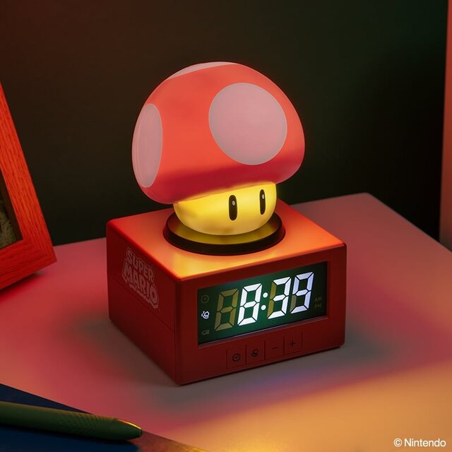 Super Mario Super Mushroom Icon Alarm Clock 16cm