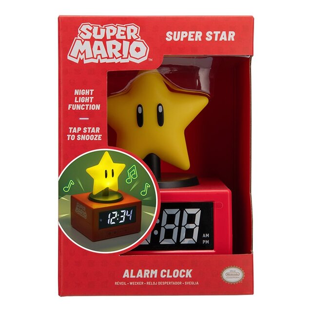 Super Mario Super Star Alarm Clock 15cm