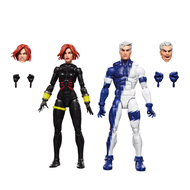 Marvel Legends Series Avengers Black Widow and Quicksilver Action Figures 15cm