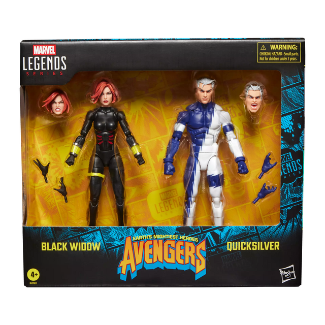 Marvel Legends Series Avengers Black Widow and Quicksilver Action Figures 15cm