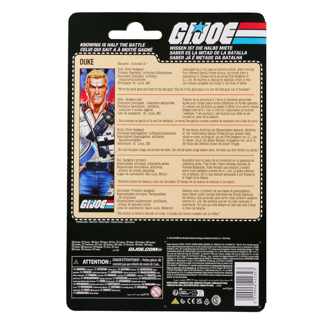G.I. Joe Classified Series Retro Cardback USA Duke Action Figure 15cm