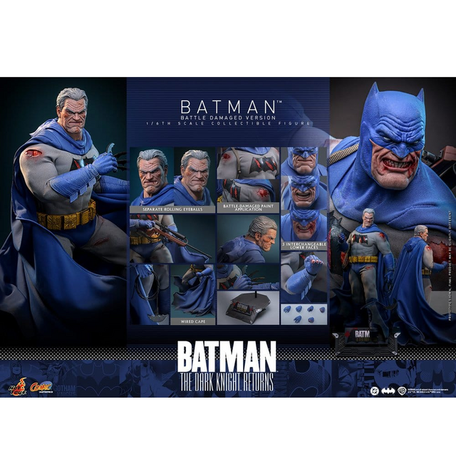 Batman: The Dark Knight Returns Comic Masterpiece Batman (Battle Damaged Version) 32cm