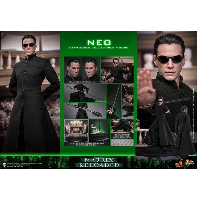 The Matrix Reloaded Movie Masterpiece Neo Action Figure 31cm