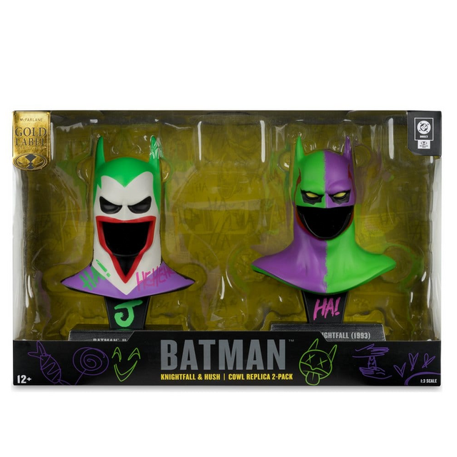 Batman Knightfall & Hush Cowl Replica 2-Pack 15cm
