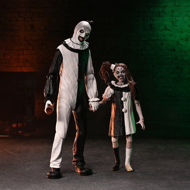 Terrifier 2 Ultimate Art the Clown & Little Pale Girl 2-pack 18cm