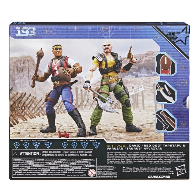 G.I. Joe Classified Series #193 David "Red Dog" Taputapu & Varujan "Taurus" Ayvazyan Action Figures 15cm