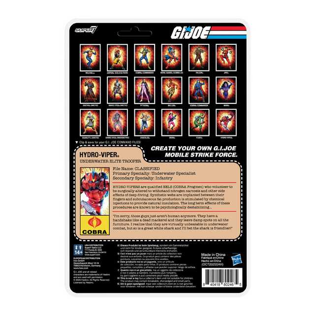 G.I. Joe ReAction+ Hydro-Viper Underwater Elite Trooper (Comic) Action Figure 10cm