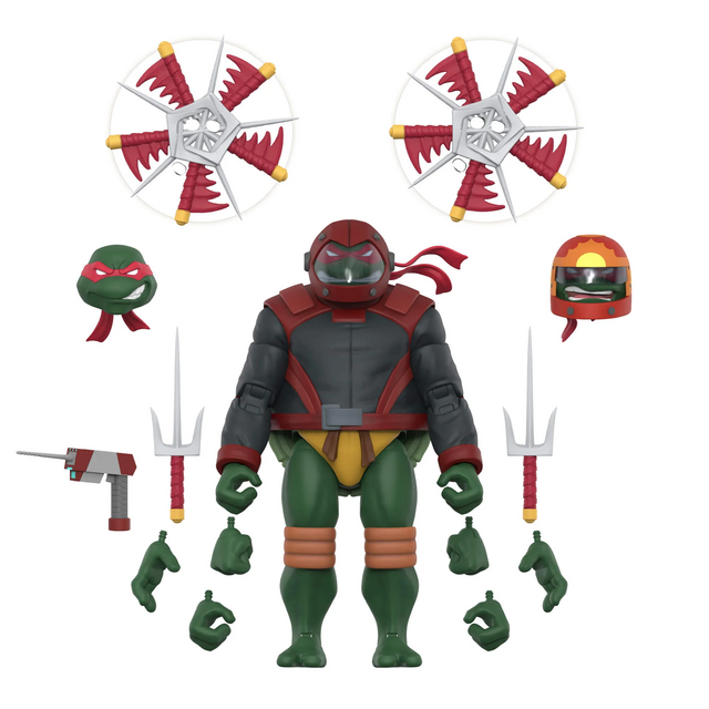 Teenage Mutant Ninja Turtles Ultimates Wave 14 Raphael (Road Gear) Action Figure 18cm