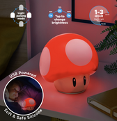 Super Mario Squishy Glo Mushroom 14cm
