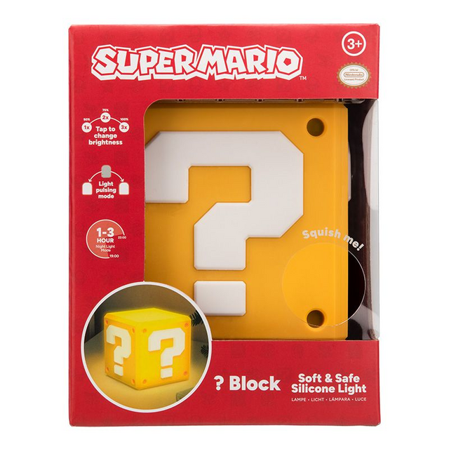 Super Mario Squishy Glo Question Block 14cm