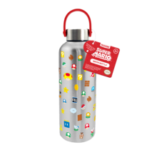Super Mario Symbols Metal Water Bottle with Carry Loop 500ml