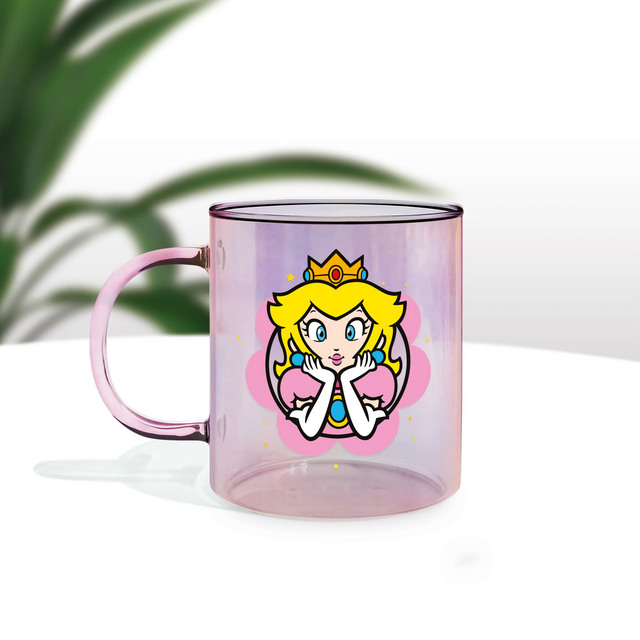 Super Mario Princess Peach Glazen Mok 350ml